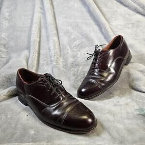 Bostonian Classics 8.5M Burgundy Cap Toe Oxford Leather Dress Shoes